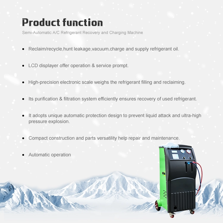 Official Factory OEM Autool All Car Machine Refrigerant Recovery A/C Recovery &amp; Charging Filling Machine