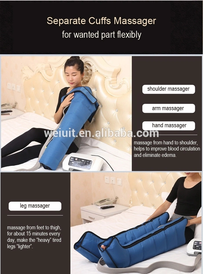 6 Chamber Air Pressure Compression Leg Massager Physical Therapy for Sports Rapid Recovery