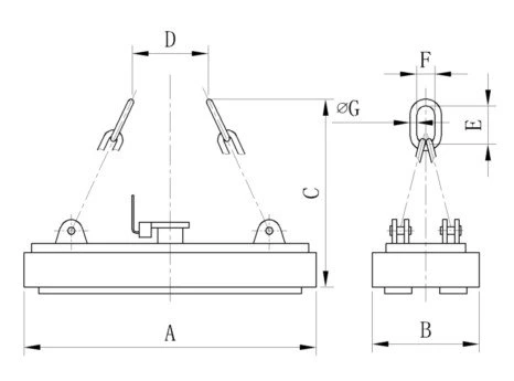 Steel Tape Rolls and Steel Bar Electric Crane Lifting Magnet Equipment