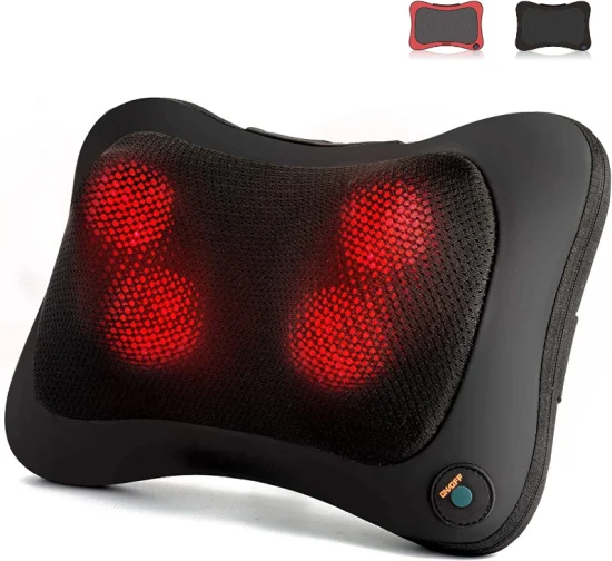 Factory Direct Supply Body Massager Electric Car Home Back Shiatsu Heat Massage Cushion for Chair, Sofa